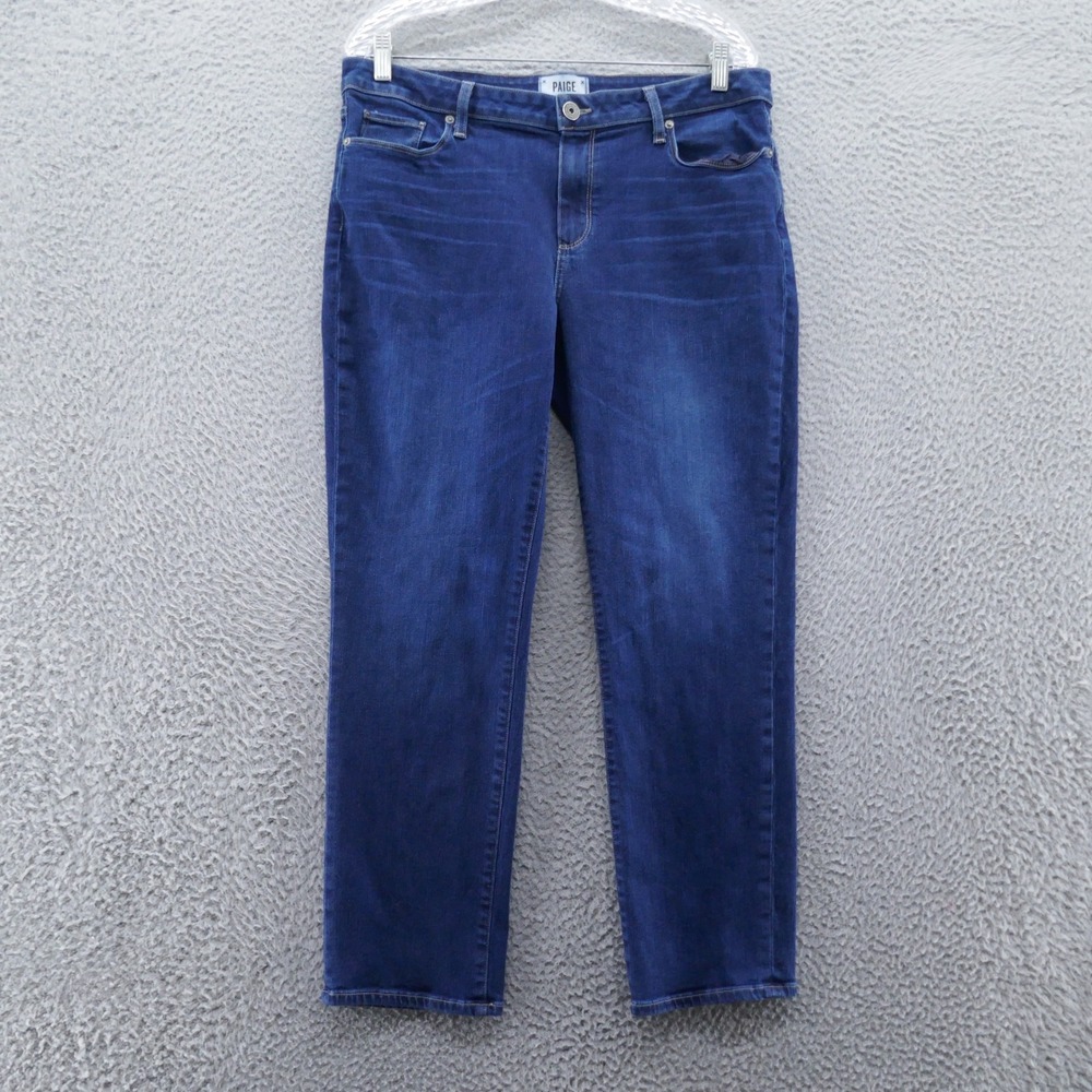PAIGE Brigitte Slim Boyfriend Jeans 31 Dark‎ Indigo Wash Made in USA